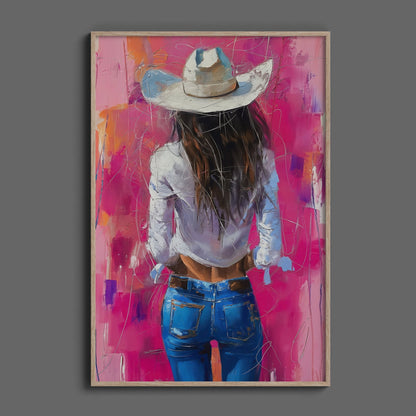 Pink Cowgirl, High Quality Digital Download - Luxuria Canvas