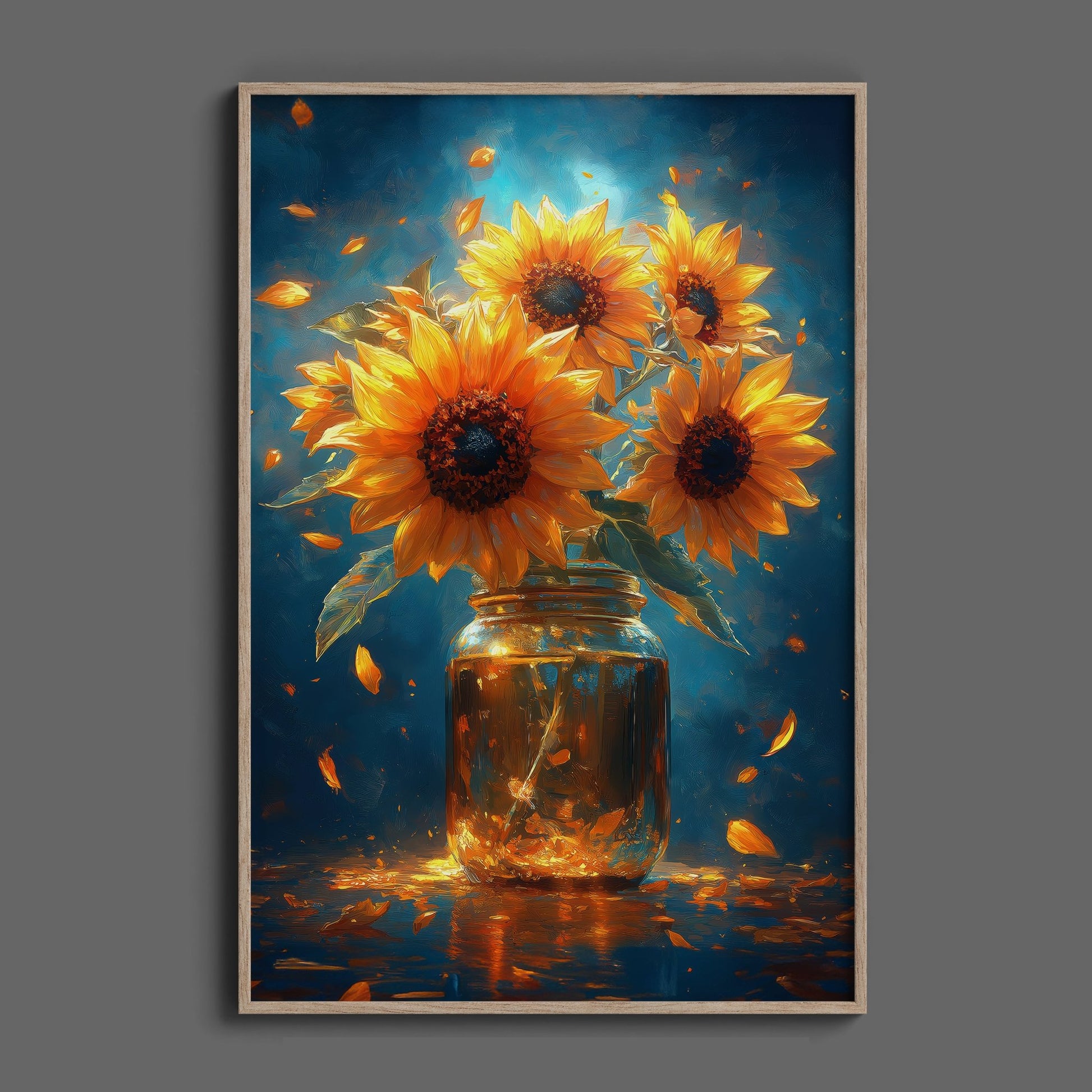 Sunflower Jar Digital Art Download - Luxuria Canvas