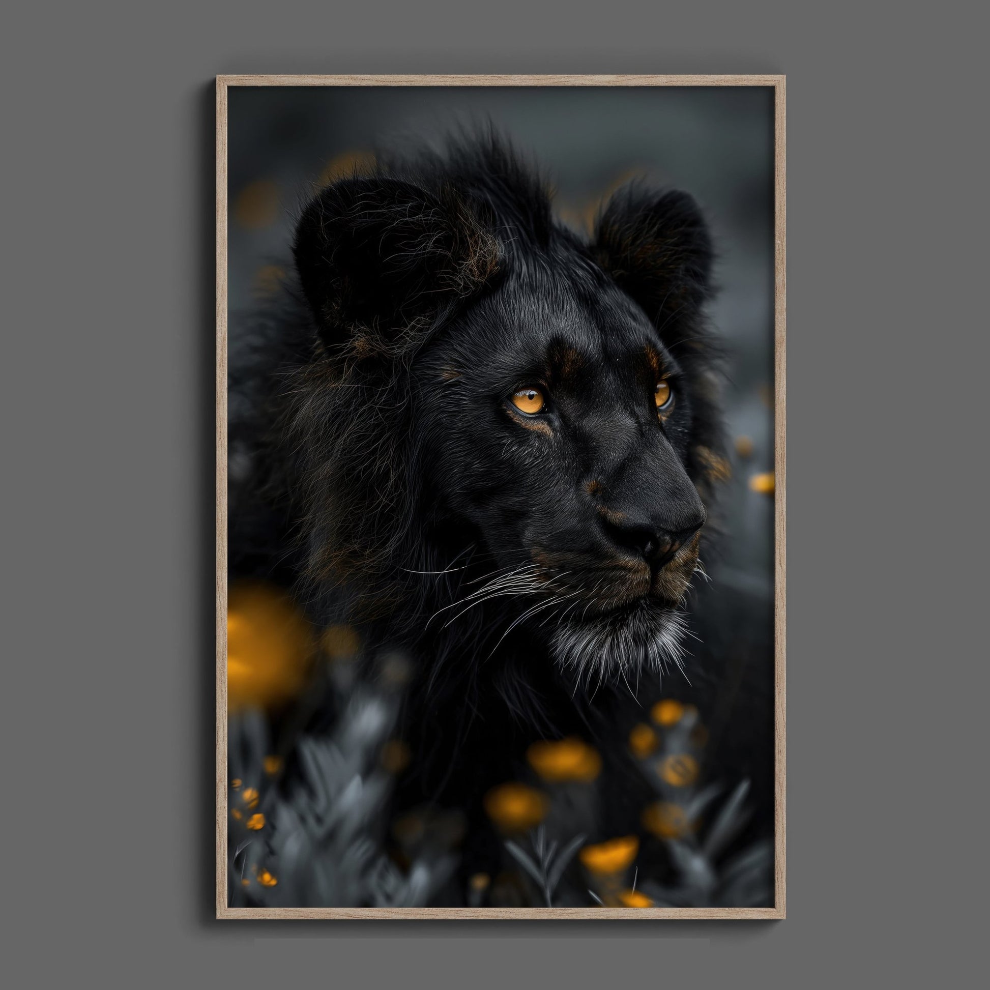 Black Lion Color Touch, High Quality Digital Download - Luxuria Canvas