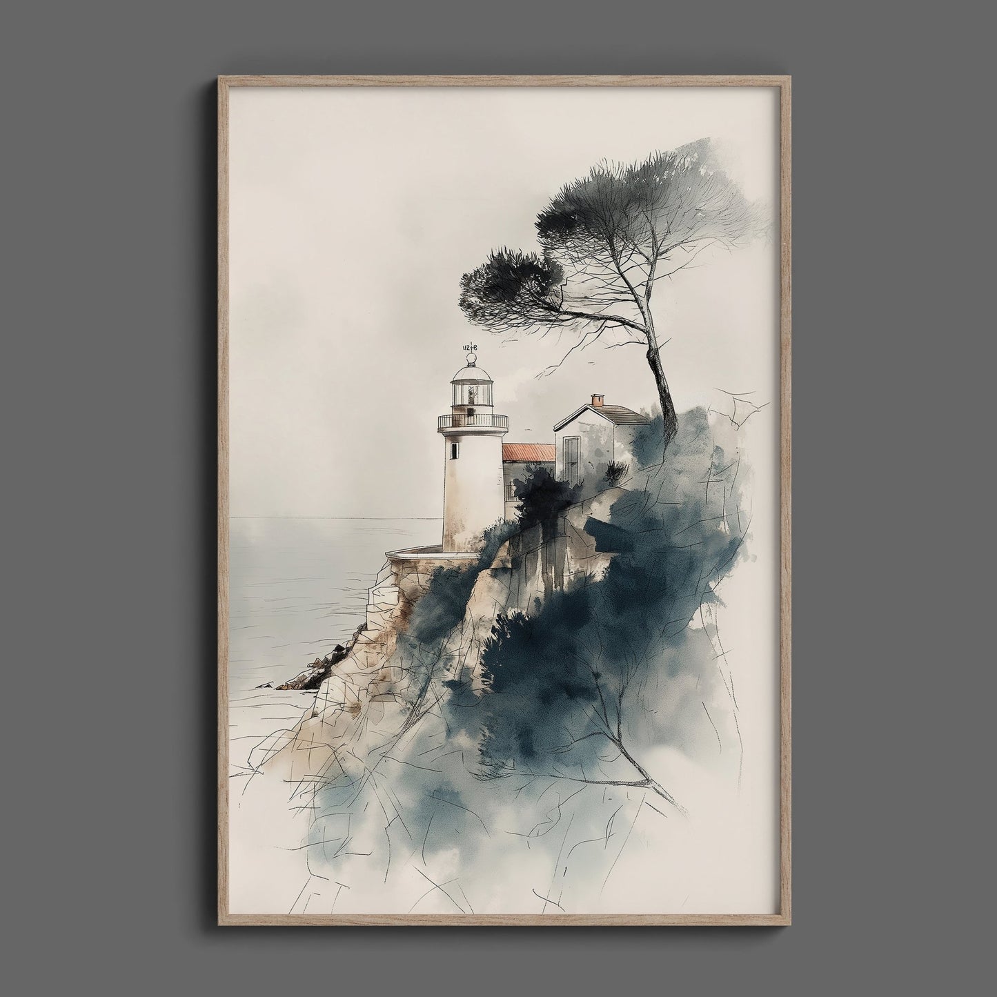 Oceanfront Lighthouse, High Quality Digital Download - Luxuria Canvas