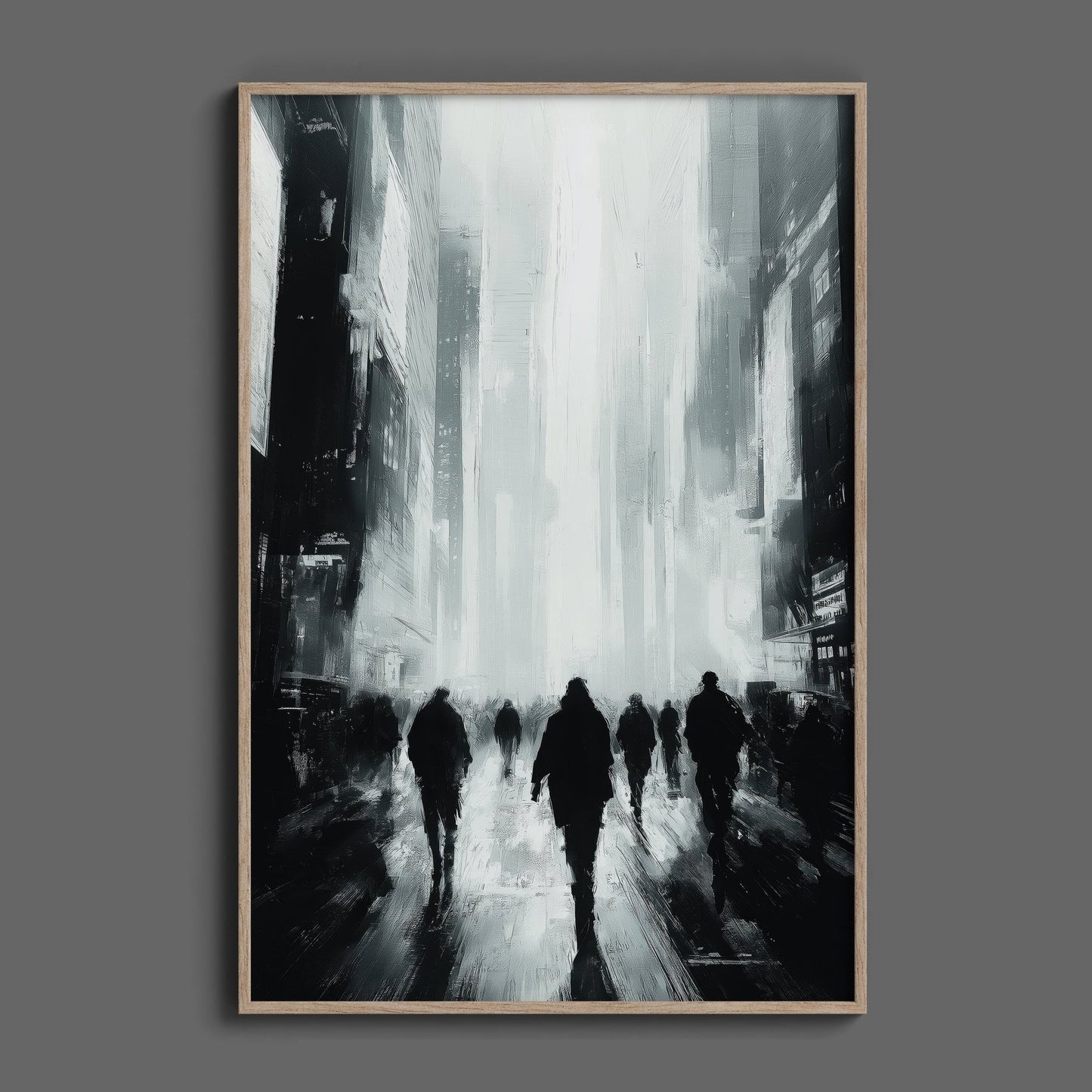 Bustling Abstract Cityscape Digital Art Download - Luxuria Canvas