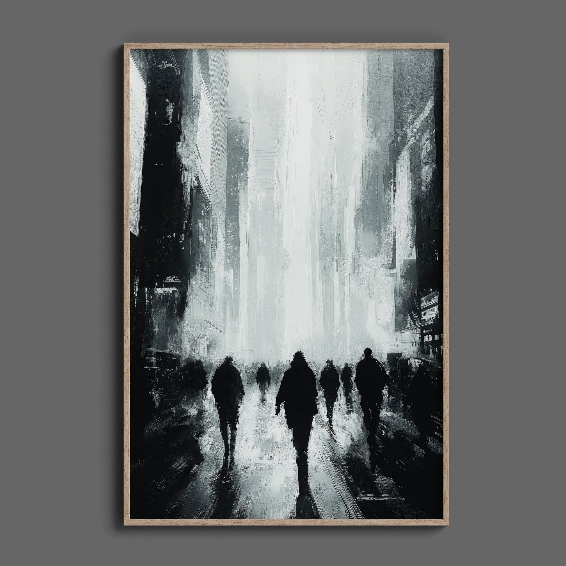 Bustling Abstract Cityscape Digital Art Download - Luxuria Canvas