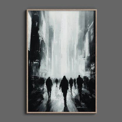 Bustling Abstract Cityscape Digital Art Download - Luxuria Canvas