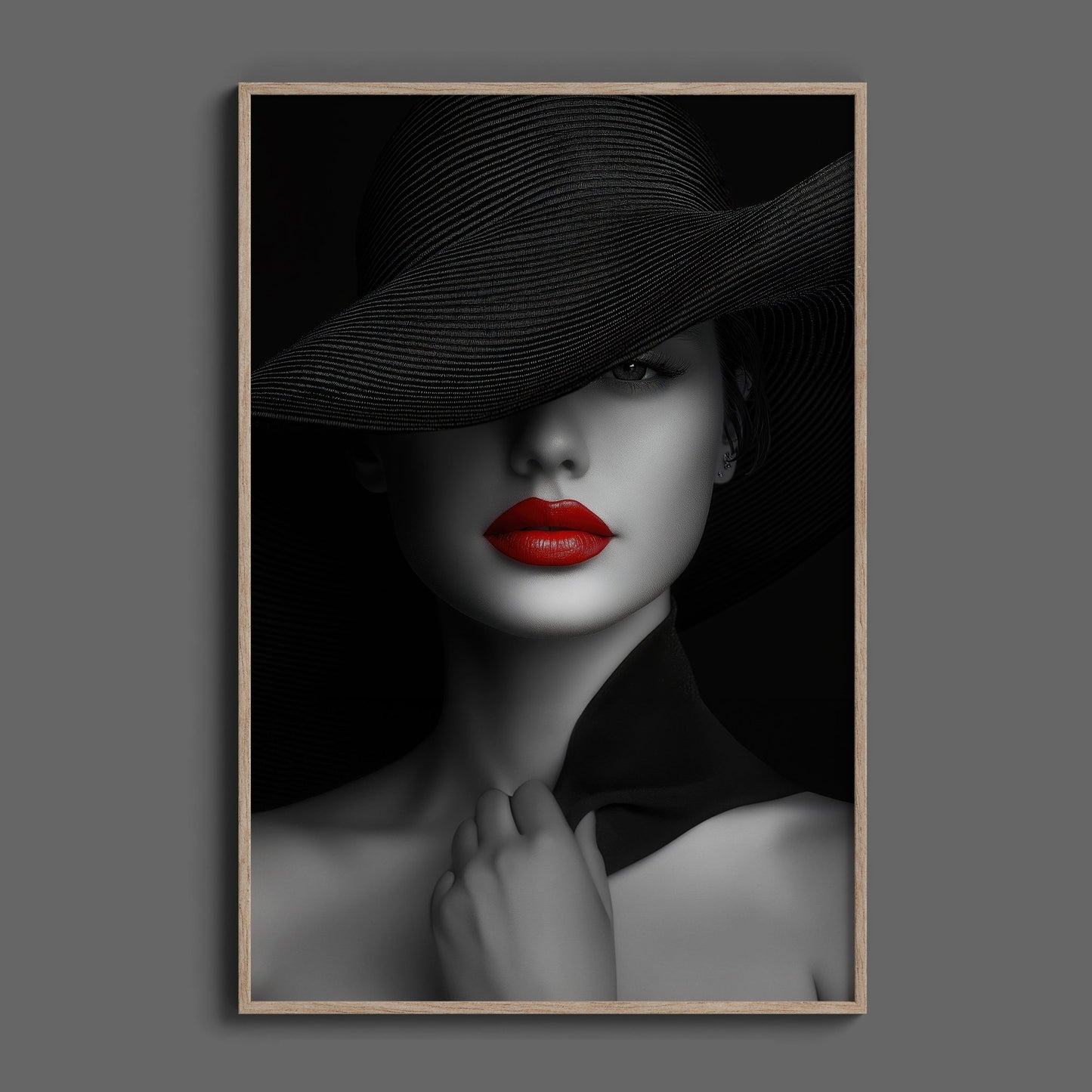 Vintage Red Lips Digital Art Download - Luxuria Canvas