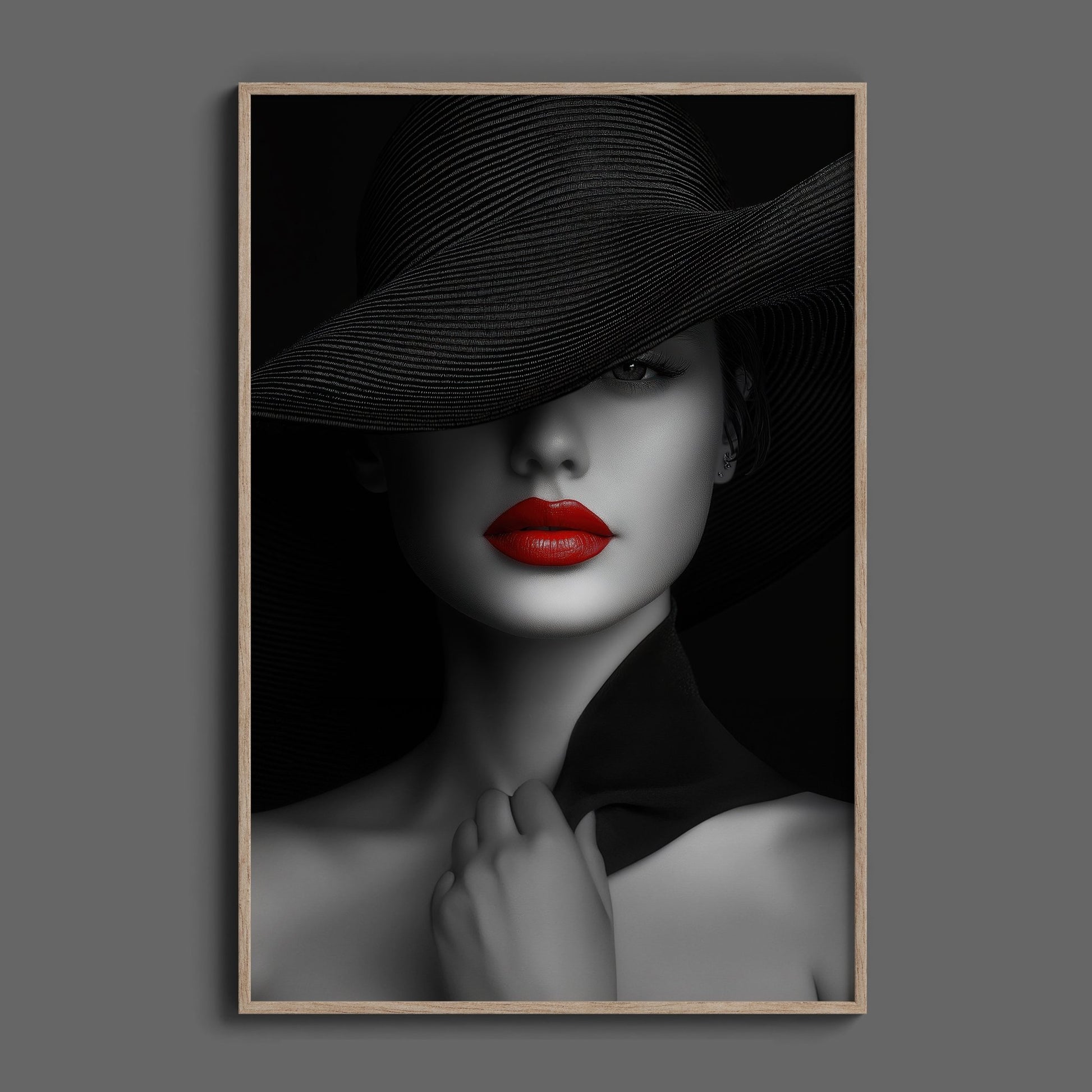 Vintage Red Lips Digital Art Download - Luxuria Canvas