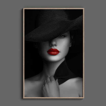 Vintage Red Lips Digital Art Download - Luxuria Canvas