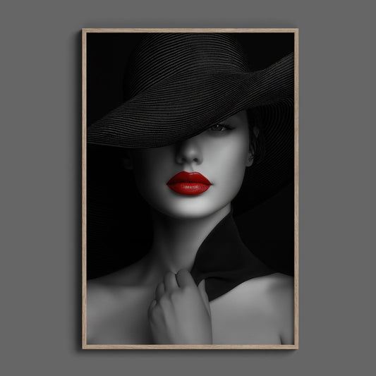 Vintage Red Lips Digital Art Download - Luxuria Canvas