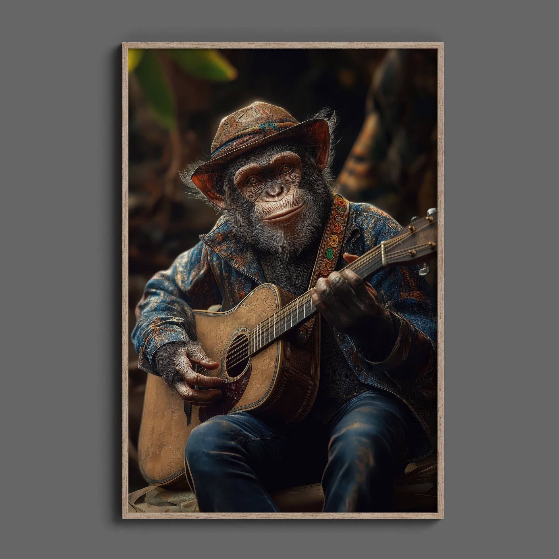 Country Monkey Digital Art Download - Luxuria Canvas