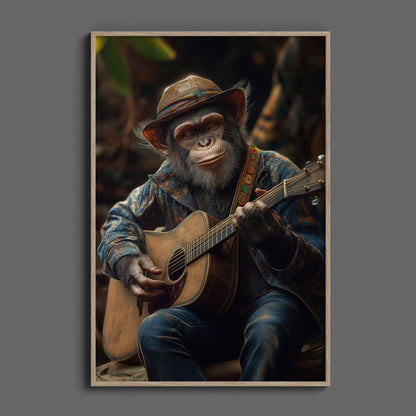 Country Monkey Digital Art Download - Luxuria Canvas