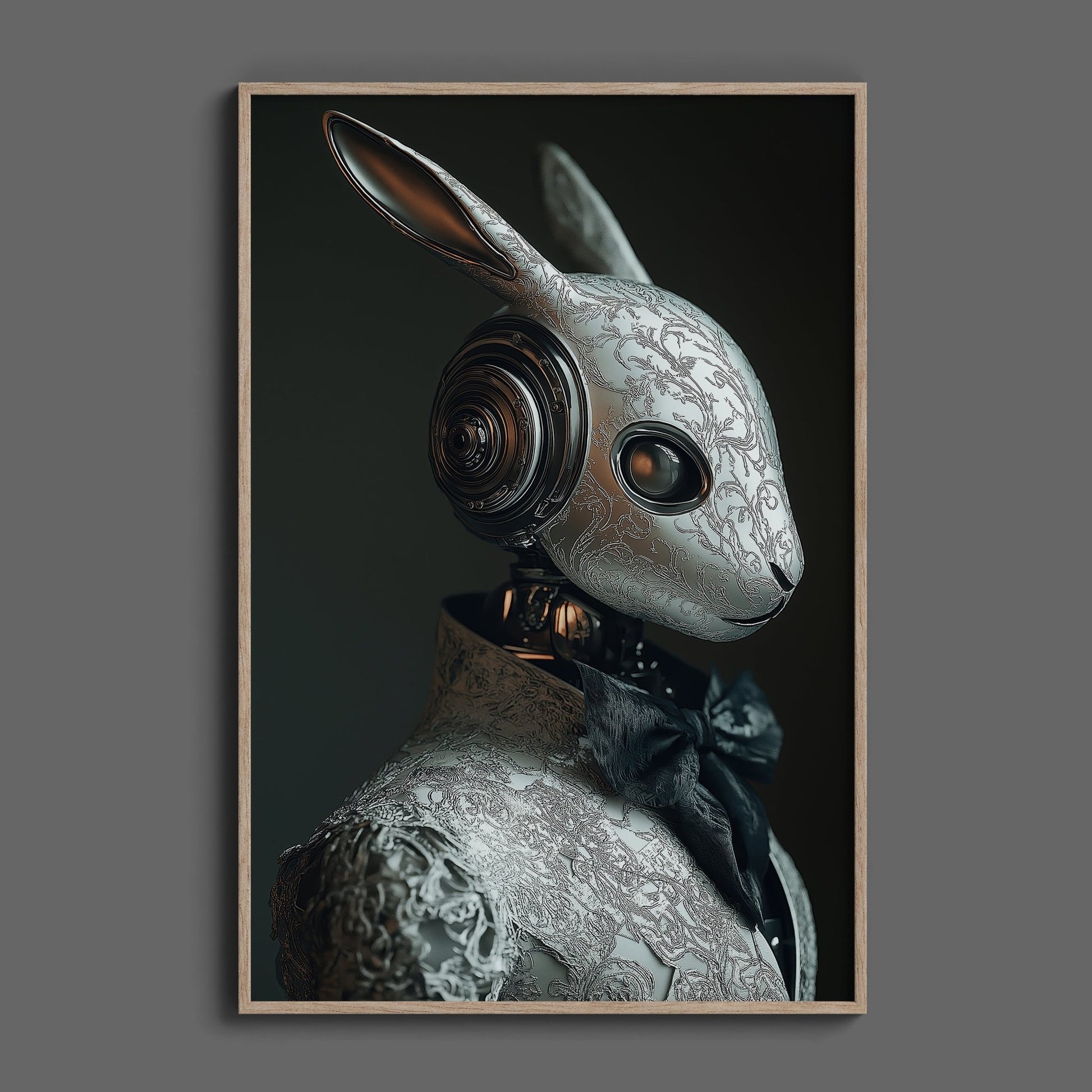 Cheongsam Rabbit Digital Art Download - Luxuria Canvas