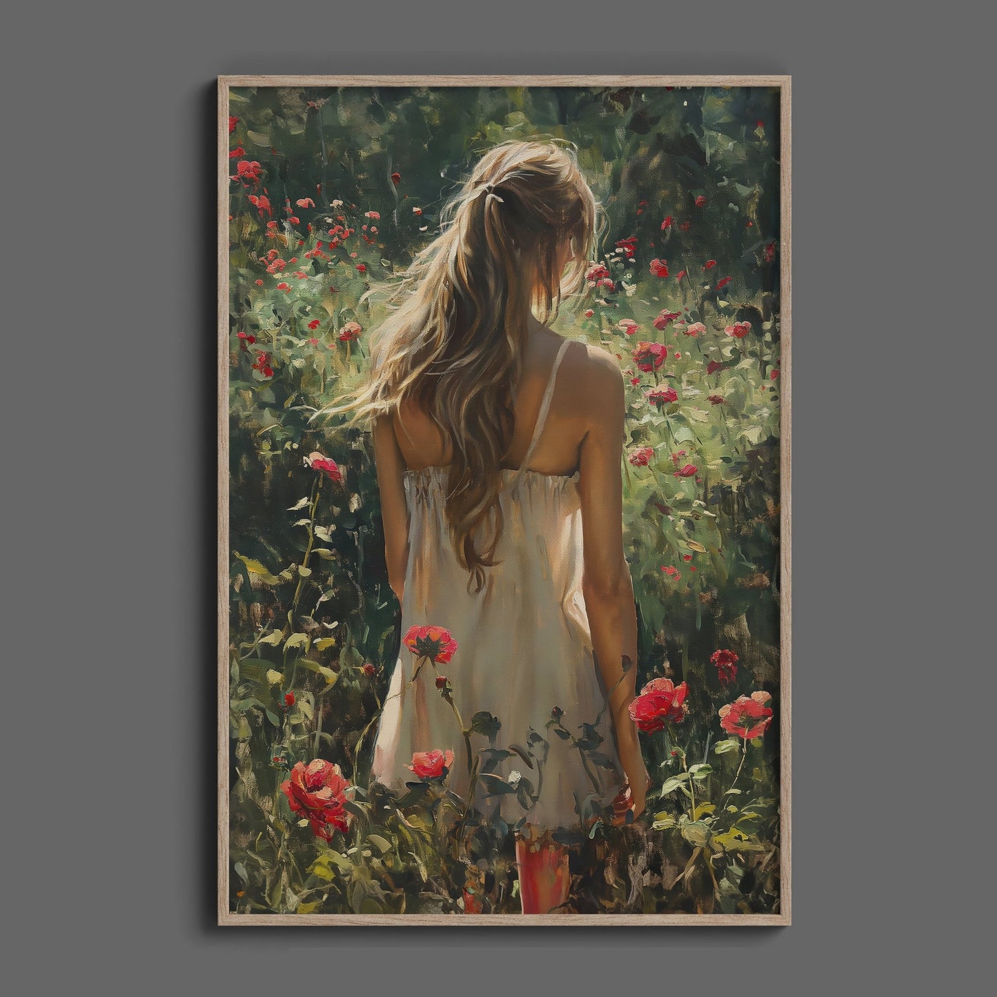 Girl in Garden, High Quality Digital Download - Luxuria Canvas