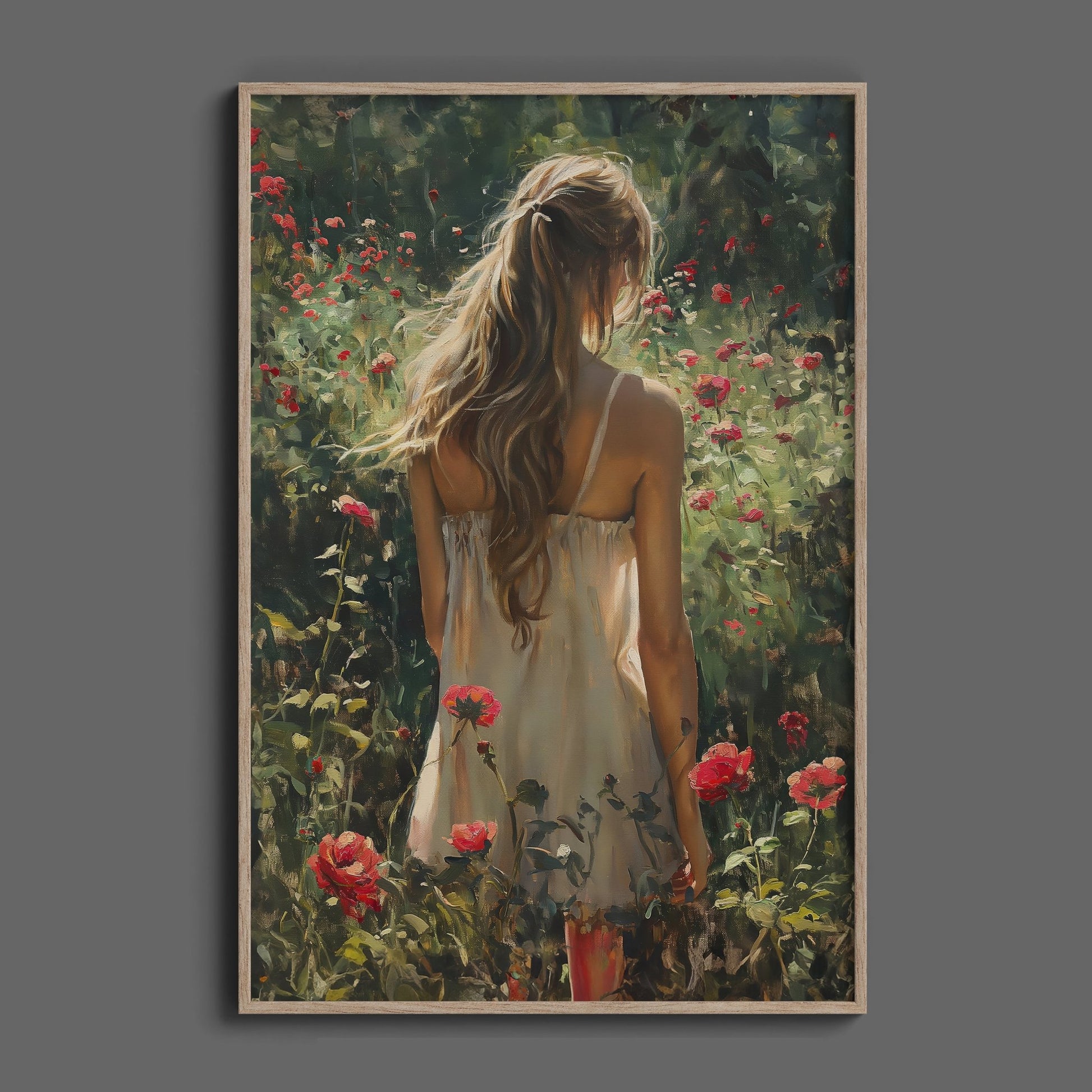 Girl in Garden, High Quality Digital Download - Luxuria Canvas