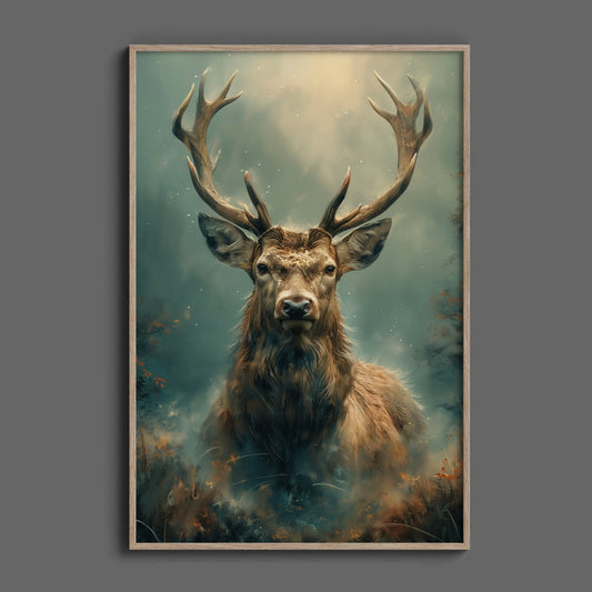 Rustic Deer Painting, High Quality Digital Download - Luxuria Canvas