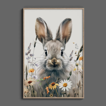 Floral Bunny, High Quality Digital Download - Luxuria Canvas