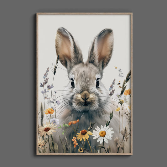 Floral Bunny, High Quality Digital Download - Luxuria Canvas