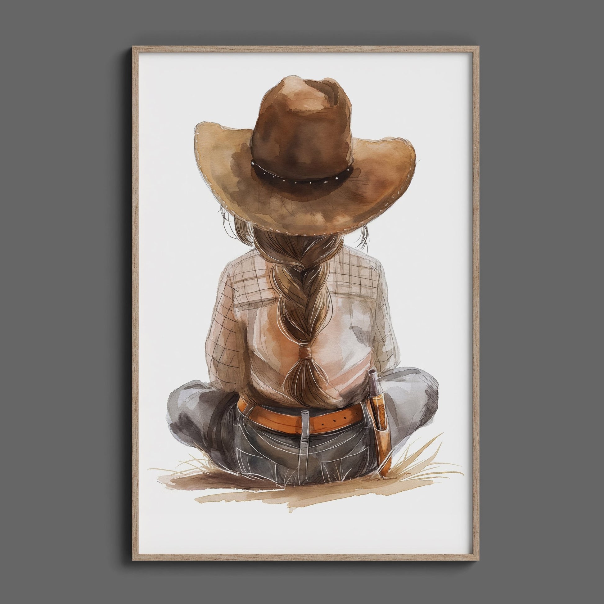 Young Cowgirl, High Quality Digital Download - Luxuria Canvas