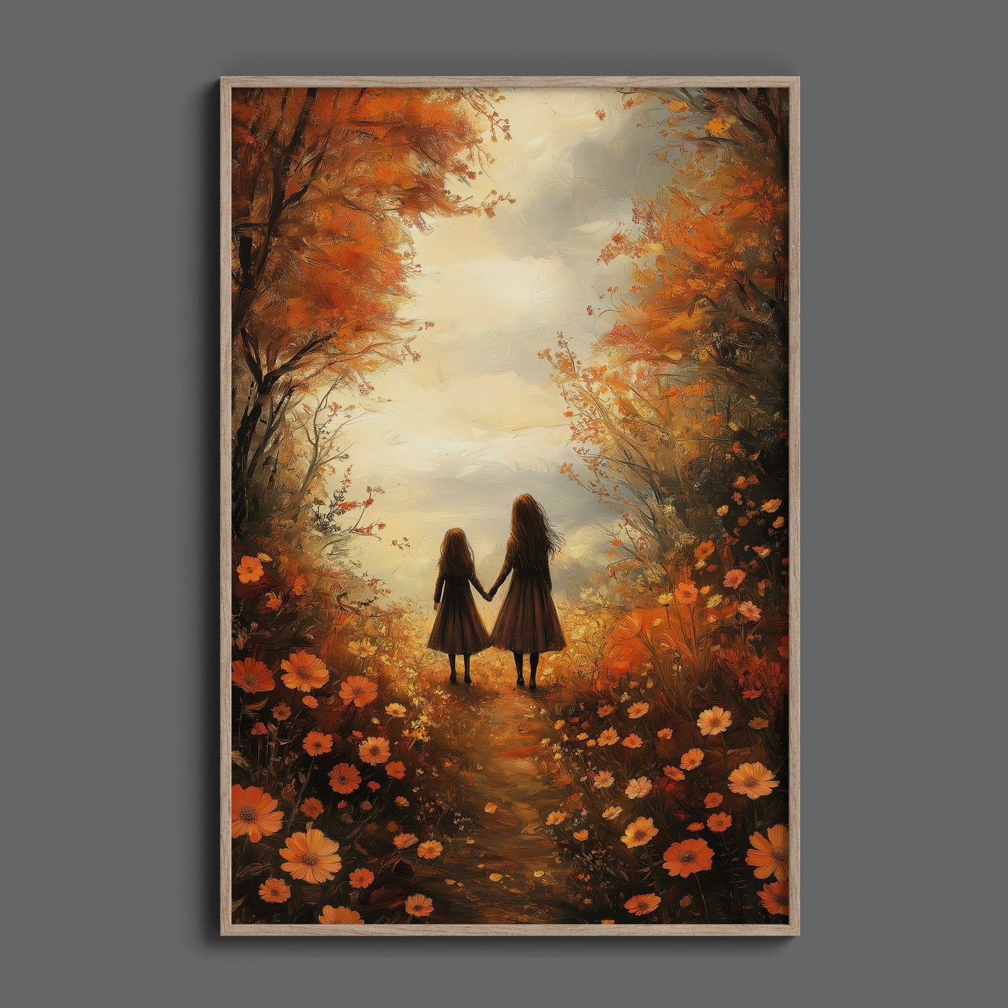 Autumn Sisters Wildflowers Digital Art Download - Luxuria Canvas