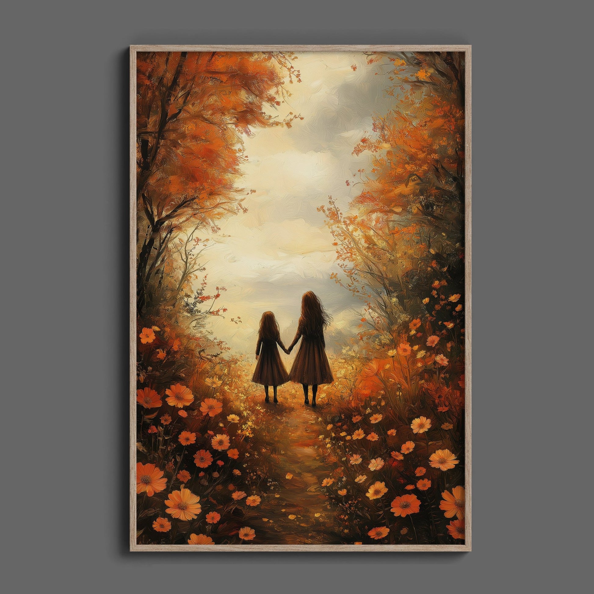 Autumn Sisters Wildflowers Digital Art Download - Luxuria Canvas