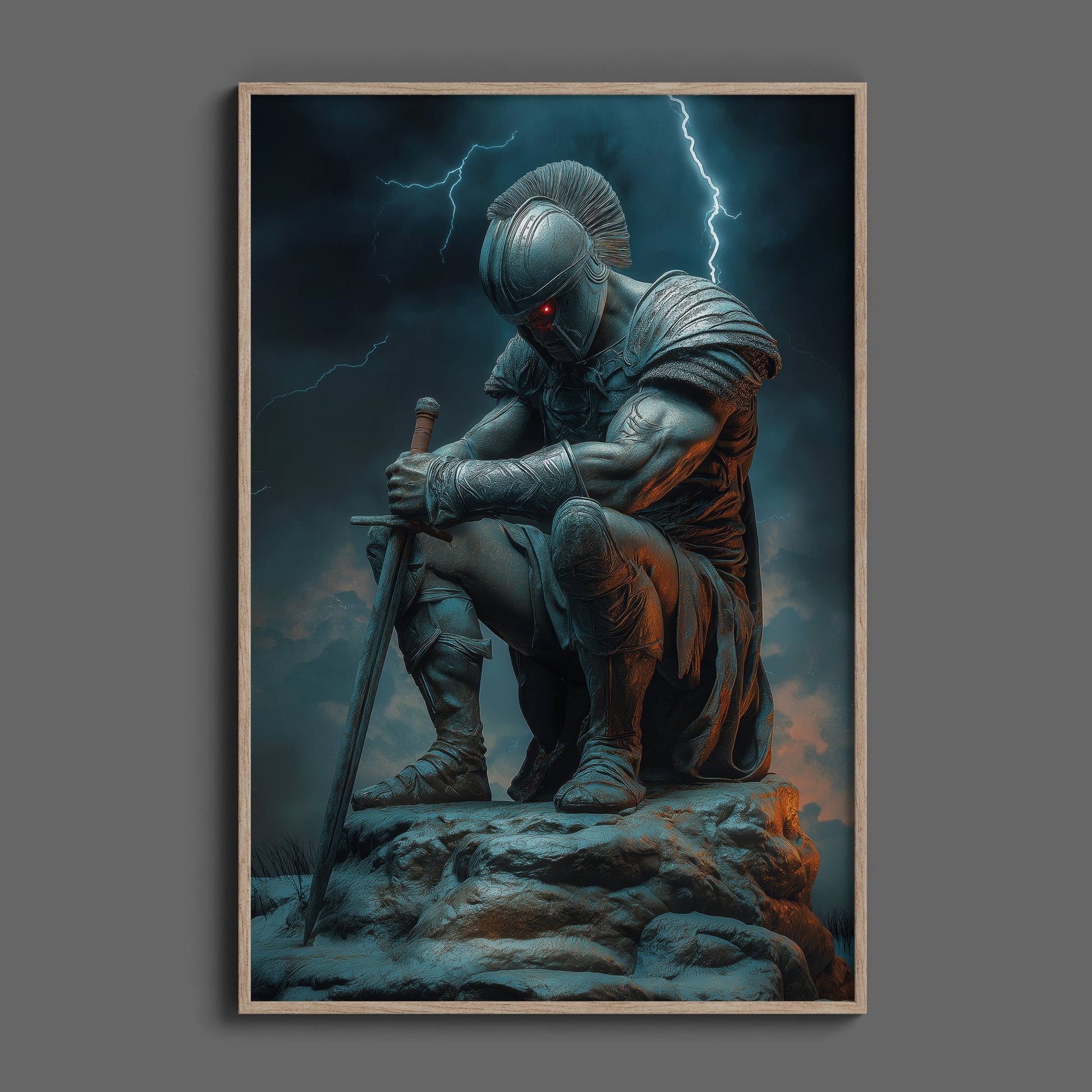 Battled Warrior Digital Art Download - Luxuria Canvas