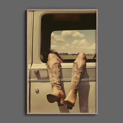 Vintage Cowgirl, High Quality Digital Download - Luxuria Canvas