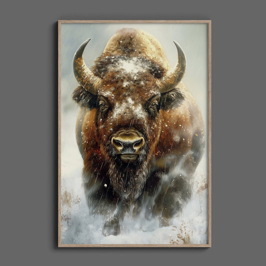 Bison Portrait Digital Art Download - Luxuria Canvas