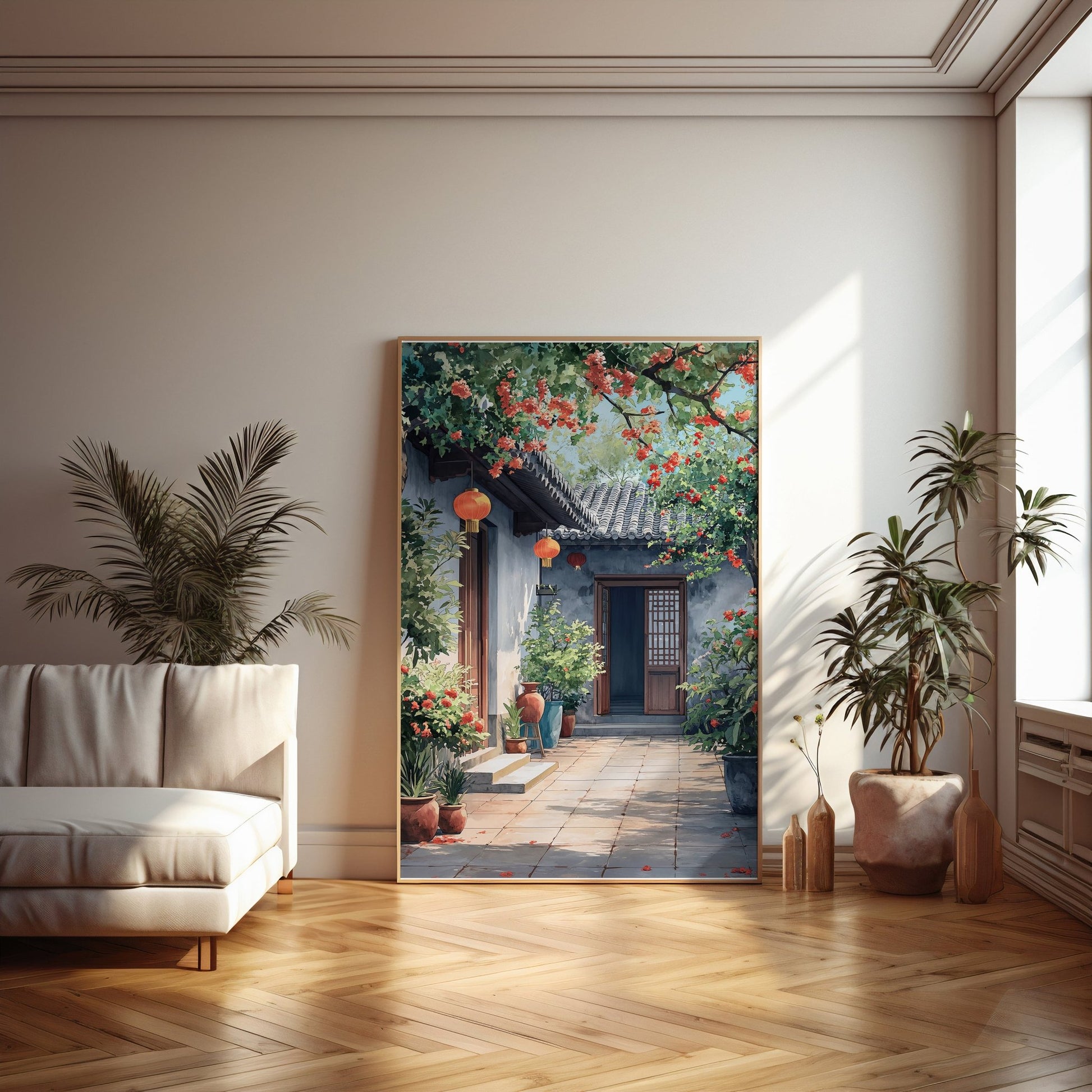 Chinese Courtyard Digital Art Download - Luxuria Canvas