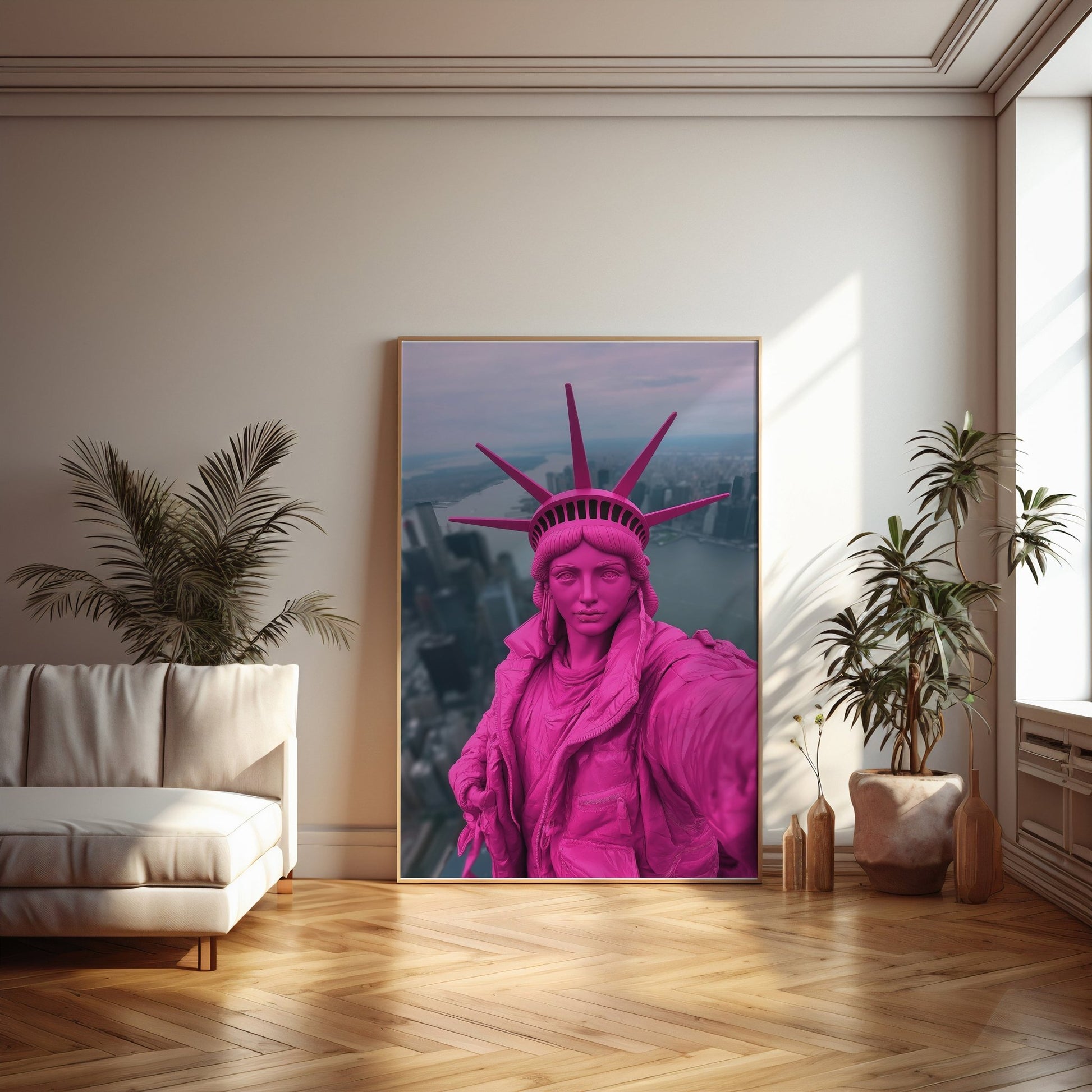 Pink Liberty Selfie Digital Art Download - Luxuria Canvas