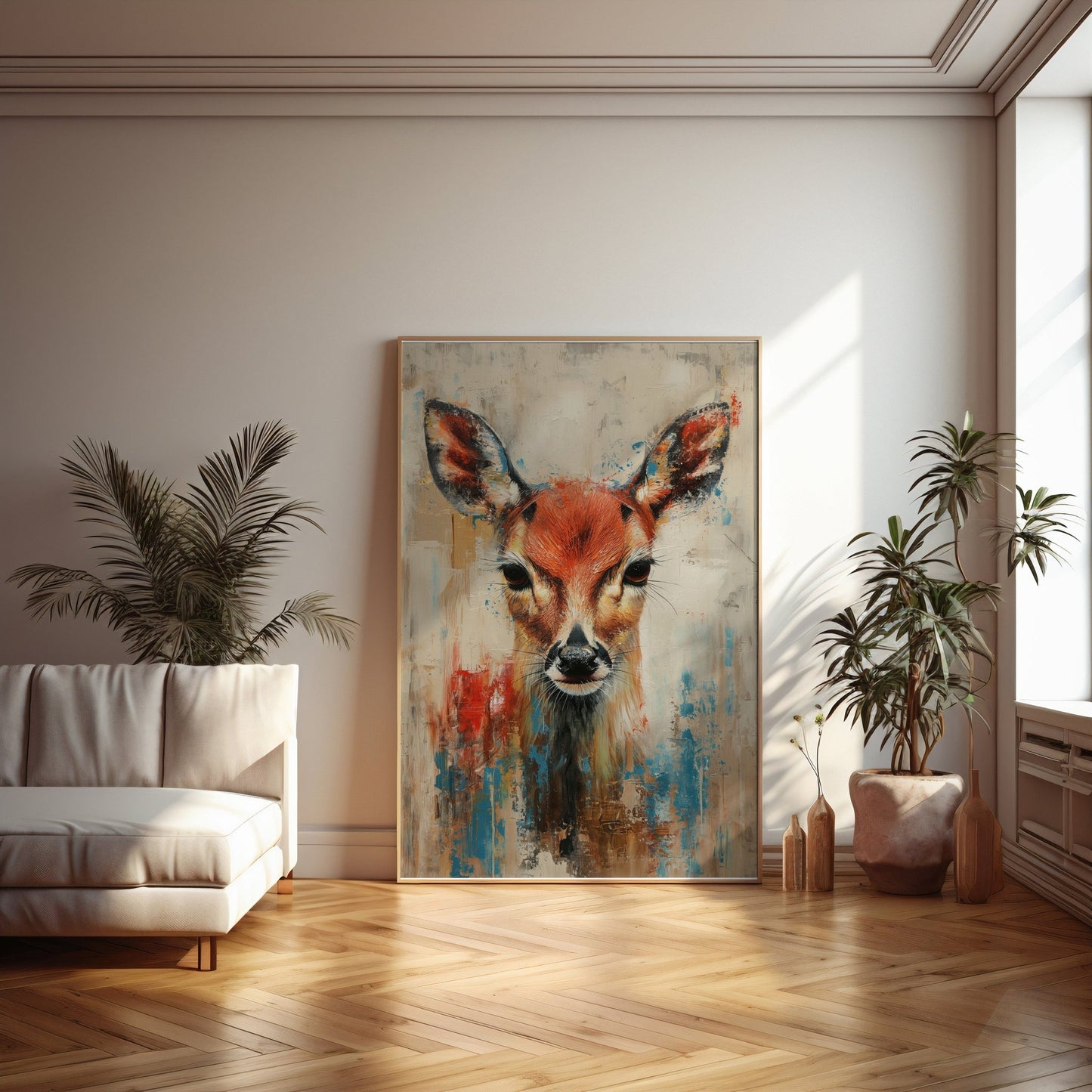 Deer Painting, High Quality Digital Download - Luxuria Canvas