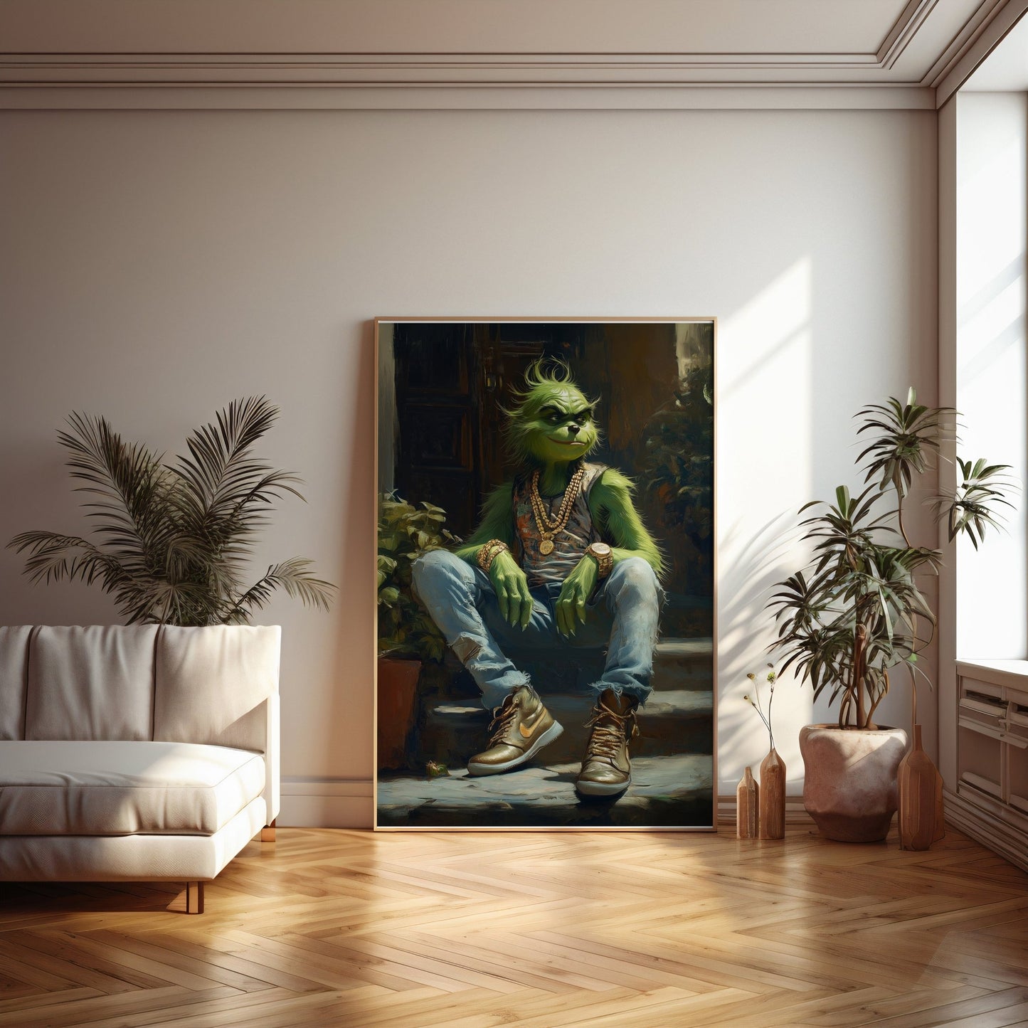 Street Punk Grinch Digital Art Download - Luxuria Canvas