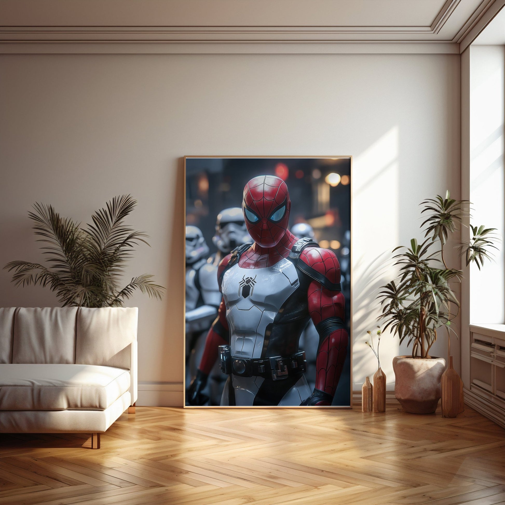 Spiderman Stormtrooper Digital Art Download - Luxuria Canvas