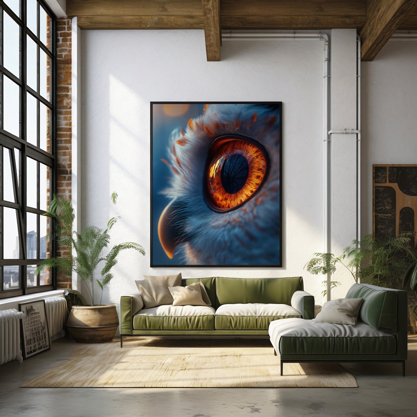 Owl Eye Digital Art Download - Luxuria Canvas