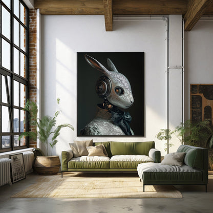 Cheongsam Rabbit Digital Art Download - Luxuria Canvas