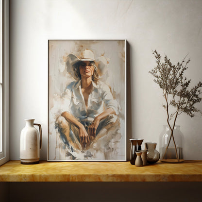 Cowgirl Grateful Moment, High Quality Digital Download - Luxuria Canvas