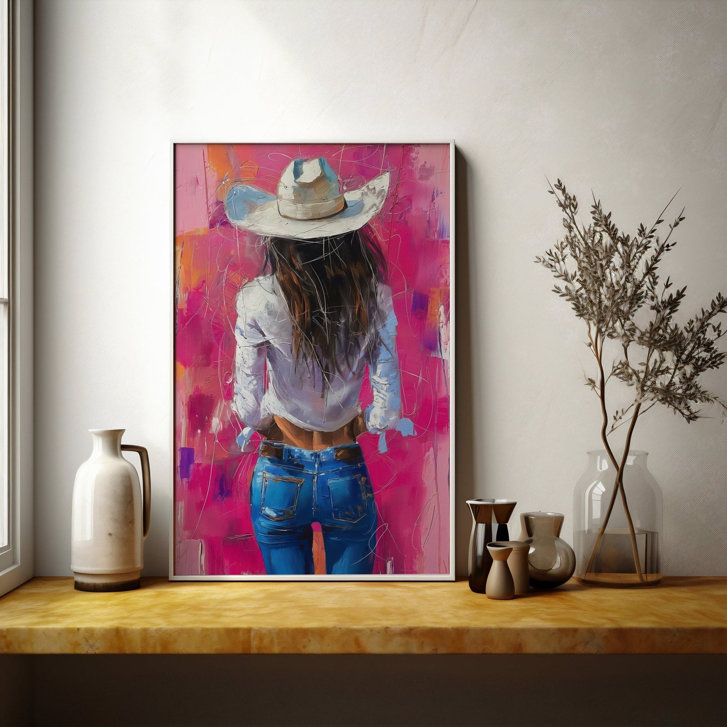 Pink Cowgirl, High Quality Digital Download - Luxuria Canvas