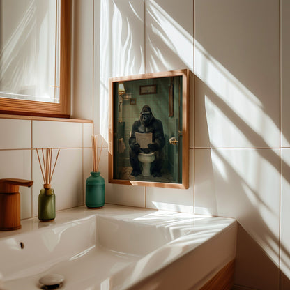 Gorilla Toilet Break, High Quality Digital Download - Luxuria Canvas