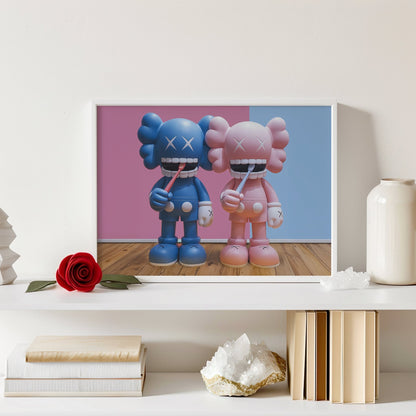 HypeBeast Brushing Teeth Digital Art Download - Luxuria Canvas