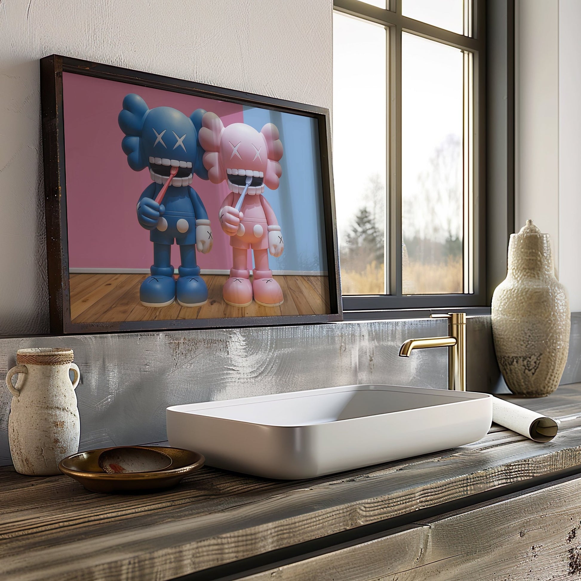 HypeBeast Brushing Teeth Digital Art Download - Luxuria Canvas