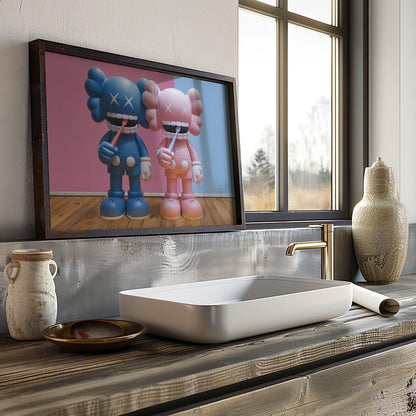 HypeBeast Brushing Teeth Digital Art Download - Luxuria Canvas