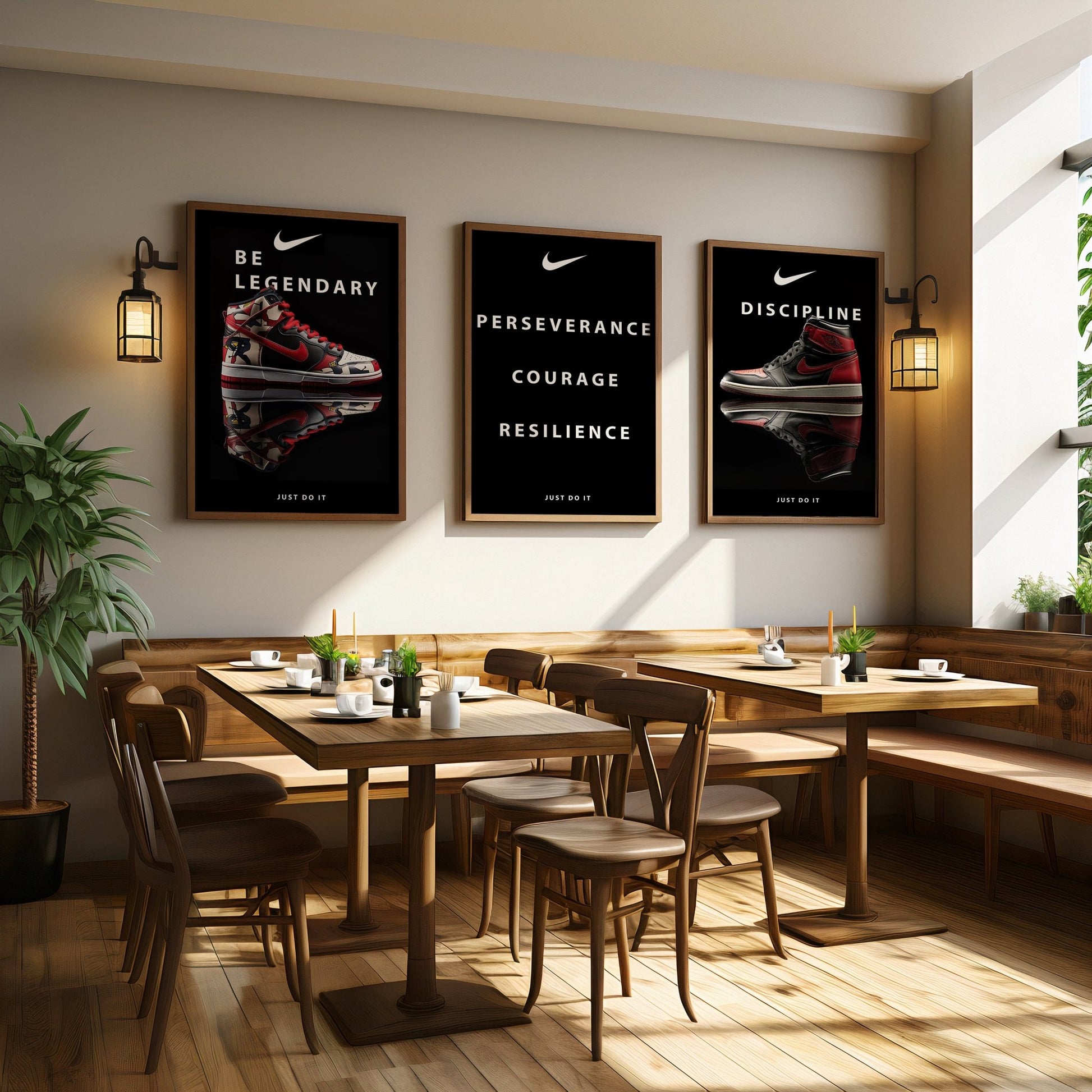 Nike Inspirational Set of 3 Digital Art Download - Luxuria Canvas