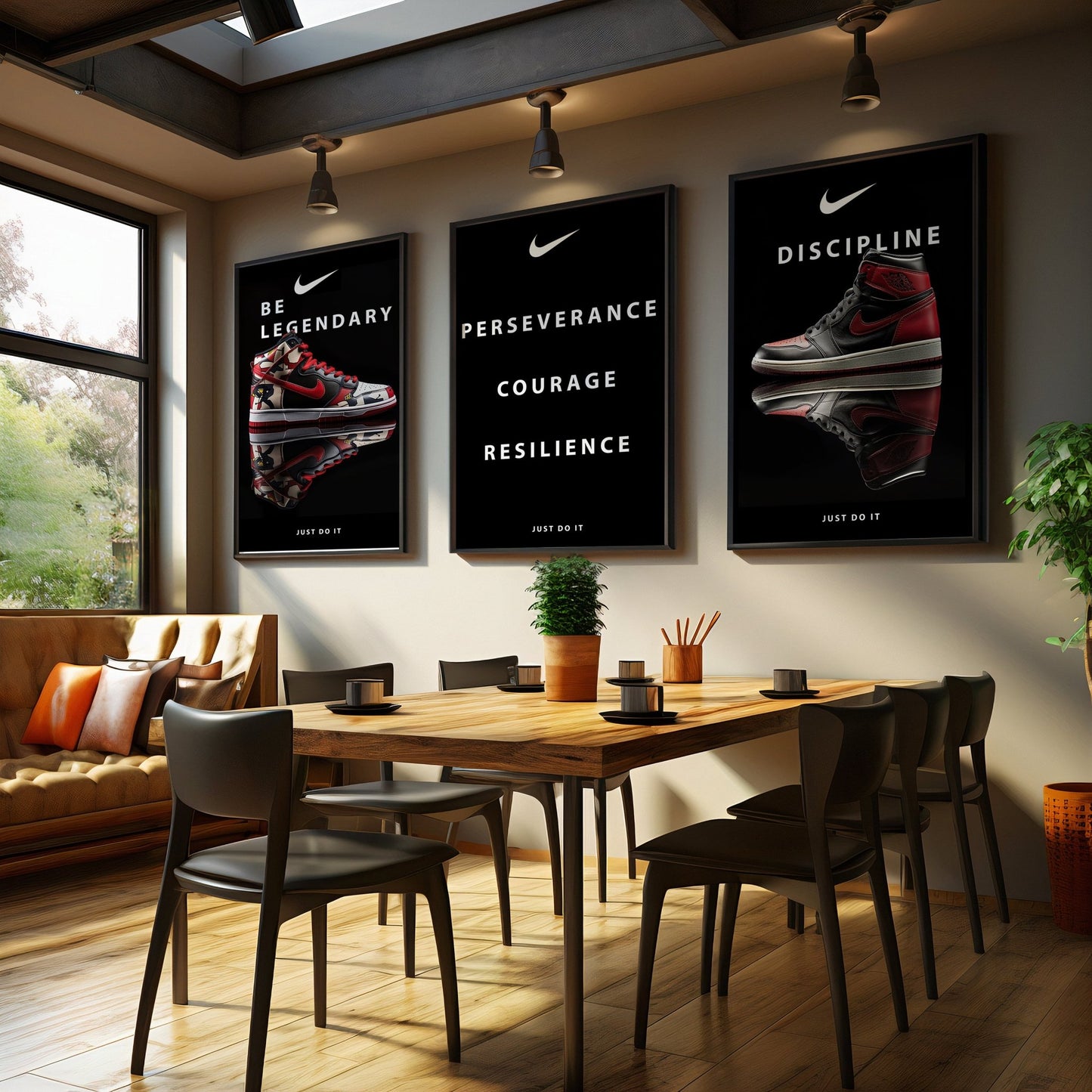 Nike Inspirational Set of 3 Digital Art Download - Luxuria Canvas
