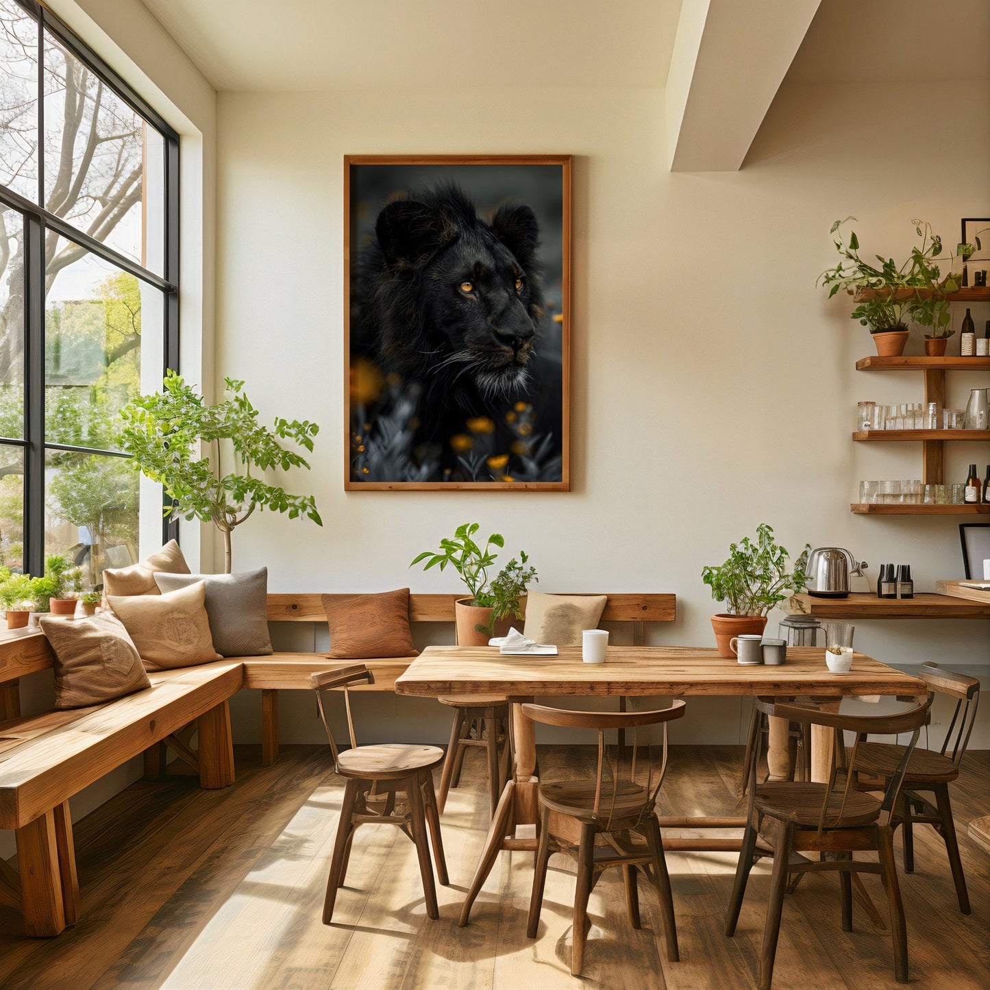 Black Lion Color Touch, High Quality Digital Download - Luxuria Canvas