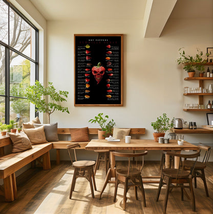 Scoville Scale Hot Peppers, High Quality Digital Download - Luxuria Canvas