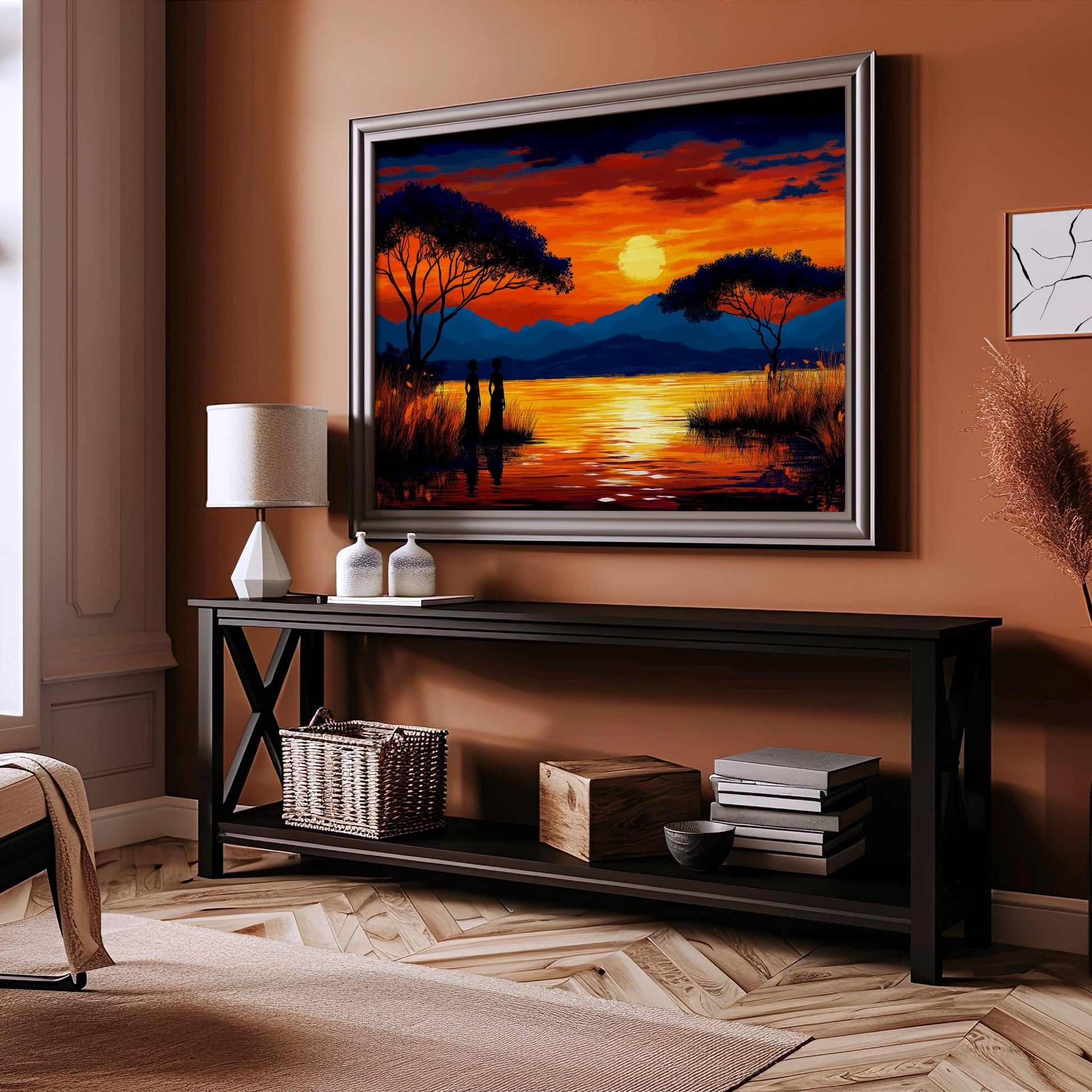 African Woman Riverside, High Quality Digital Download - Luxuria Canvas