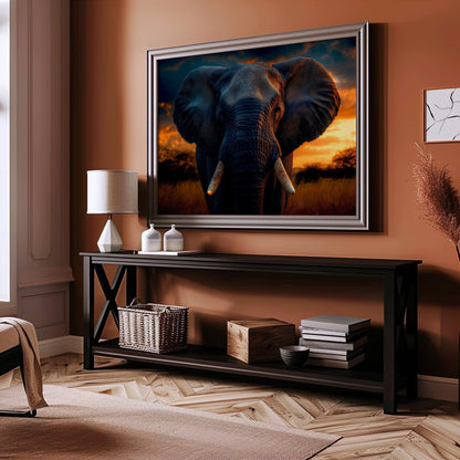 Elephant Sunset Digital Art Download - Luxuria Canvas