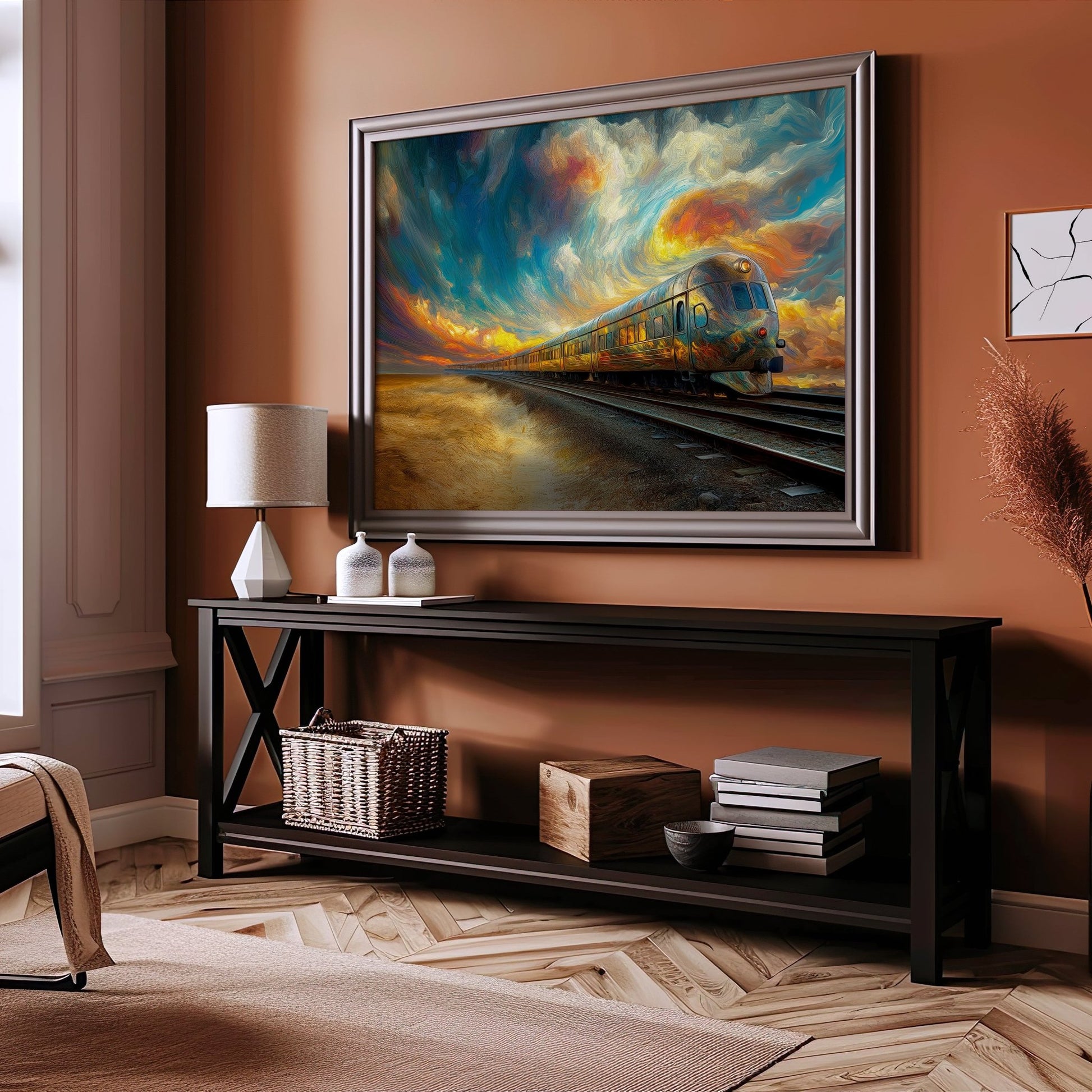 Surreal Dali Train Digital Art Download - Luxuria Canvas