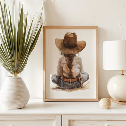 Young Cowgirl, High Quality Digital Download - Luxuria Canvas