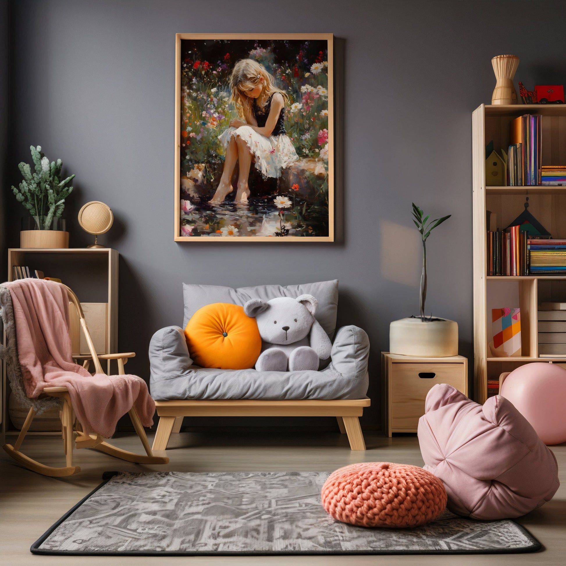 Girls Summer Pond, High Quality Digital Download - Luxuria Canvas