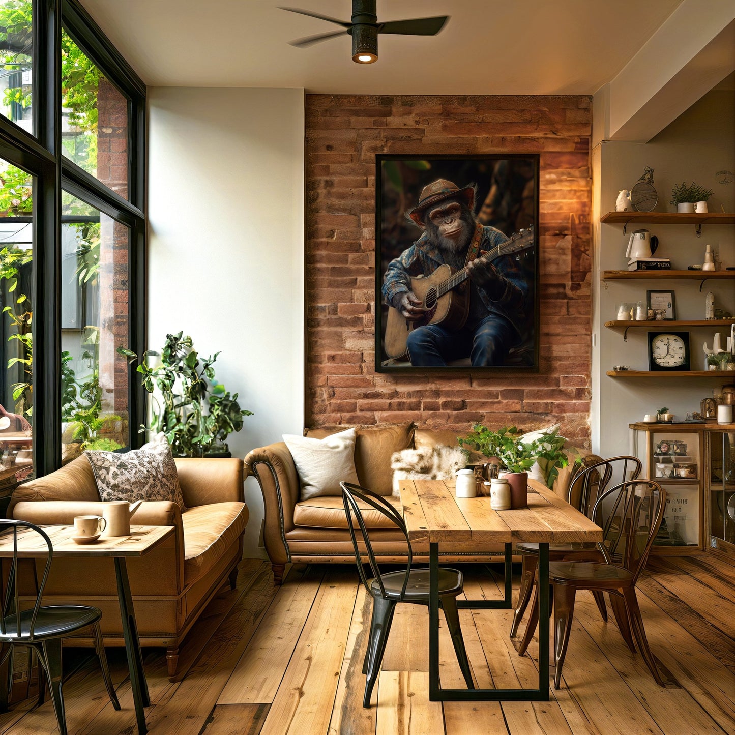 Country Monkey Digital Art Download - Luxuria Canvas