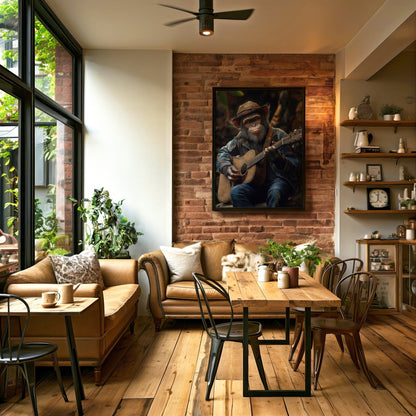 Country Monkey Digital Art Download - Luxuria Canvas