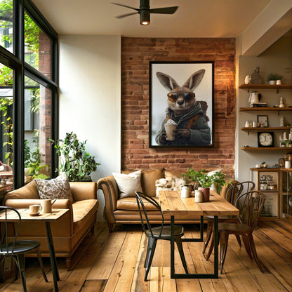 Kangaroo Fall Latte Digital Art Download - Luxuria Canvas
